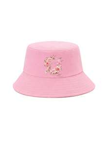 1 buah Topi Ember Anak Perempuan Warna Pink Elegan dengan Motif Huruf Bunga Mawar, 26 Pilihan Huruf, Manis & Chic, Bergaya, Ringan, dan Melindungi dari Matahari, Cocok untuk Pemakaian Sehari-hari, Aktivitas Luar Ruangan, Sekolah, dan Hadiah - Berwarna merah muda - View 82