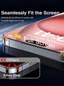 2 Packs Clear Tempered Glass Screen Protector Compatible With Iphone 17/16 Pro Max/16 Pro/16e/16/16 Plus/15 Pro Max/15/15 Pro/15 Plus/14 Pro Max/14/14 Plus/14 Pro/13 Pro Max/13/13 Pro/12 Pro Max/12/12 Pro/11/11 Pro Max/11 Pro/XS/XS Max,9H Hardness High Definition Anti-Glare Anti-Scratch Shatterproof Magic Bubble-Free Full Screen Protection Case Friendly Valentines Gifts - Clear - View 8