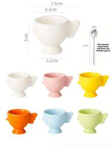 【热销新品】复活节陶瓷蛋杯 蛋托 创意陶瓷蛋杯 蛋托 - 彩色 - 查看 3