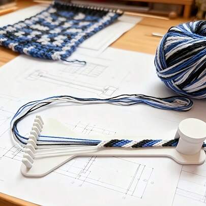 1件装DIY编织器，手工编织工具，专为手链和配饰制作而设计，易于上手，适合初学者和经验丰富的工艺爱好者高效完成编织项目。