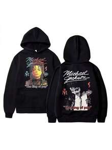 Classic Vintage Michael Jacksons Graphics Hoodie Men Women Hip Hop Punk Rock Sweatshirt Male Gothic Harajuku Oversized HoodiesY2Y-W-Maija - màu đen - Xem 7