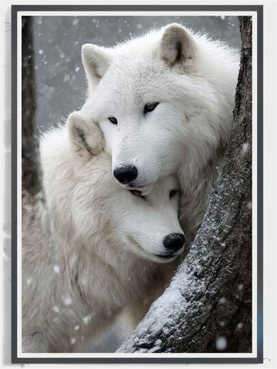 1件套动物钻石画DIY艺术工艺套装，包含工具套装，完美的装饰艺术品，送给妈妈的节日礼物