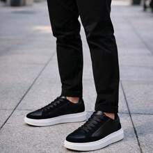 Tênis Masculino Sapatênis Skinner Com Design Elegante e Sola Emborrachada Antiderrapante - Preto - Visão 2