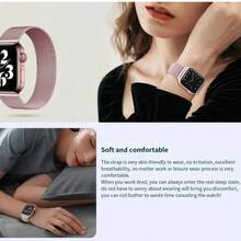 适用于 Ultra3/2 49mm、11/10/9/8/7 以及 SE2 46mm、45mm、41mm、44mm、40mm 的金属米兰尼斯表带，磁吸式表带，可替换表带 - 彩色 - 查看 11