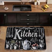 1 szt. Dywan/Dywanik łazienkowy z nadrukiem w litery, wysokiej jakości, elegancki, mały dywanik/dywanik/dywanik do salonu/sypialni, nowoczesny, minimalistyczny, kwadratowy dywanik łazienkowy z imitacji wełny, prostokątny dywanik do salonu i sypialni w stylu nordyckim, wielokolorowy, antypoślizgowy spód, składany i do przechowywania, Elevate Home Decor - Wielokolorowe - Zobacz 11