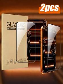 2pcs 9H Hardness Tempered Glass Screen Protector, Bubble-Free Installation, High Sensitivity, Compatible With Phone Cases. Suitable For 17, 17Pro, 17 Pro Max, 17Air, 16, 15 Pro Max, 14, 13, 12, 11, X. - Clear - View 11