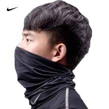 Nike Letter Logo Printed Breathable Outdoor Cycling Face Mask, Unisex Sports Neck Gaiter, Suitable For Spring, Autumn And Winter, Windproof And Warm AC3602-001 - Black - View 5