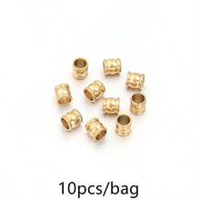 10/20颗/包 不锈钢鼓形大孔珠，时尚手链项链耳环制作隔珠，4/6/8毫米防锈低过敏桶形珠，DIY首饰制作散珠 - 鼓珠 - 查看 8