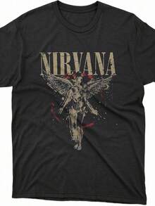 Grayce Nirvanass  In Utero Angel Splatter T-Shirt - By Nirvanas  Splatter (US, Alpha - 黑色 - 查看 1