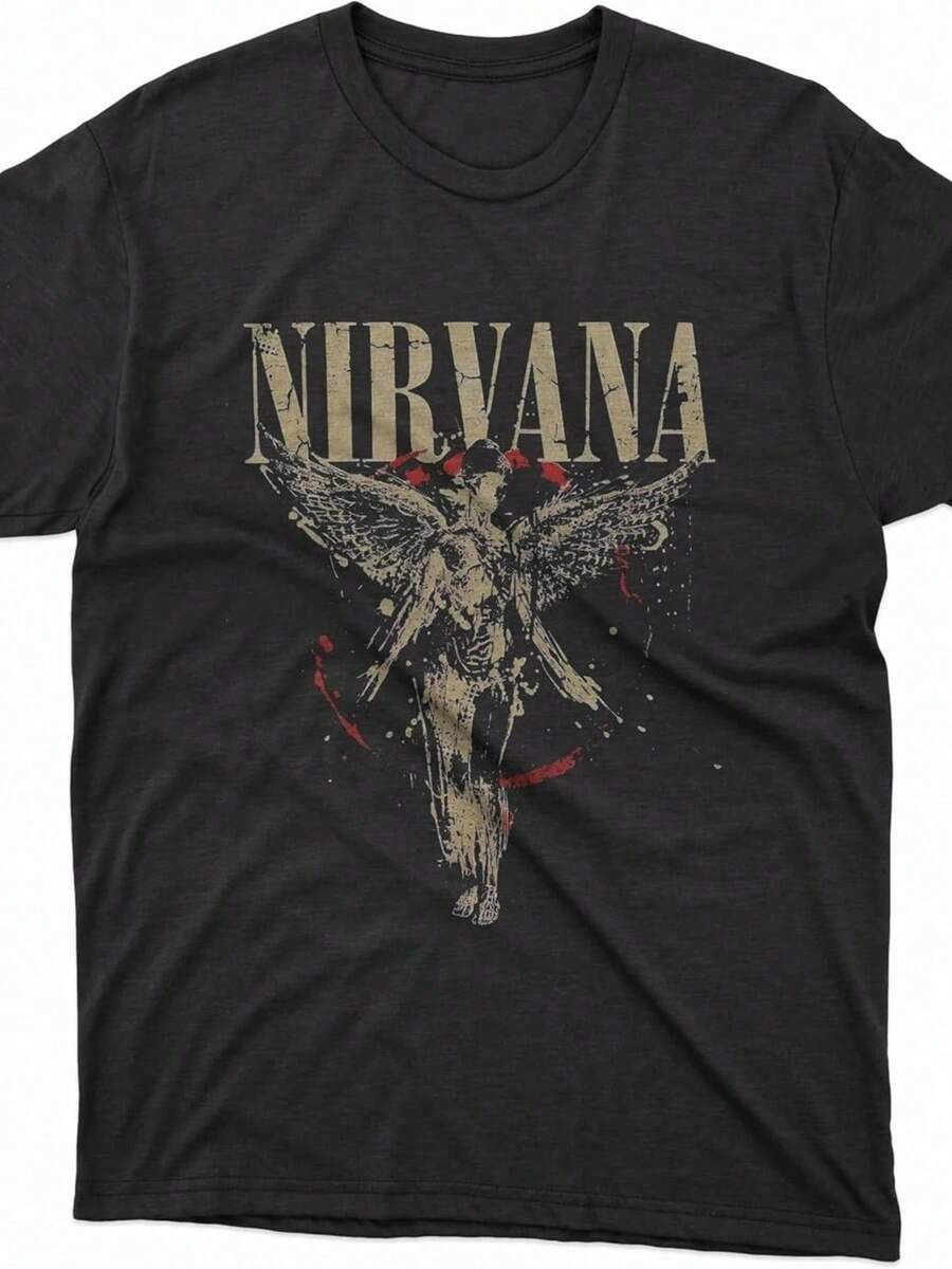 Grayce Nirvanass  In Utero Angel Splatter T-Shirt - By Nirvanas  Splatter (US, Alpha - 黑色 - 查看 1