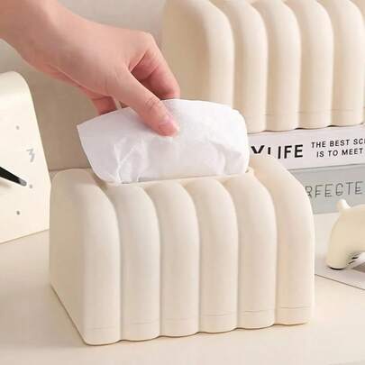 Modern Beige Aesthetic Paper Towel Box, Multi-Functional Bread Shaped Paper Towel Storage Box, No Need For Drilling, Can Be Wall-Mounted Or Freestanding, Large Capacity Paper Towel Storage Box, Suitable For Bedroom, Kitchen, Office, Vanity And Other Practical Gifts And Home Decor.