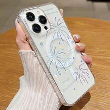 Fireworks Celebration Pattern Phone Case Compatible With Samsung Magnetic Phone Cases  17  16 Pro Max  15 Pro Max  13 And  12 Made Of TPU Material Providing Shock And Drop Protection A Great Gift For Family Friends Loved Ones Boyfriends/Girlfriends And For Christmas - Clear - View 6