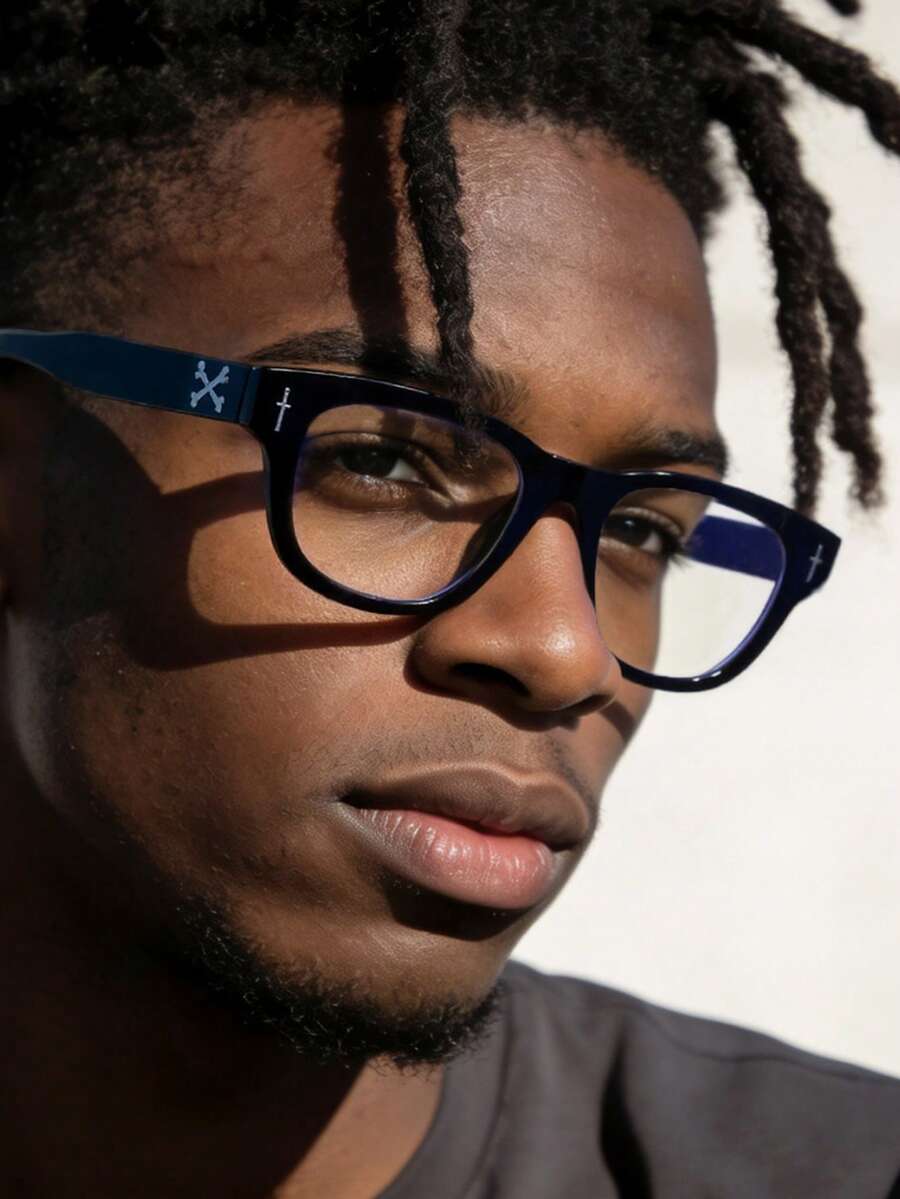 一副男士方形时尚休闲眼镜，百搭、耐用、实用，修饰脸型，配有高品质黑色眼镜盒。适合日常生活、海滩、驾驶、露营等场合。 - 多色 - 查看 1