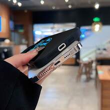 FCB Logo Inspired Phone Case Compatible With  12, 13, 14, 15 Pro,  14 Plus,  15, 16 Pro Max,  17,  17 Pro,  17 Pro Max, And  17 Air. Made Of TPU Material, Anti-Slip And Drop-Resistant, With Classic Straight Edges And A Slightly Frosted Feel. A Great Gift For Yourself, Family, Friends, Lovers, And Boyfriends. - 黑色LB22 - 查看 4