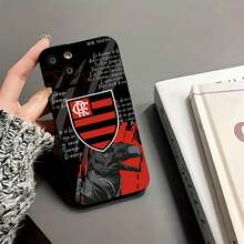 Emblema del Flamengo con ilustración de un pájaro sobre fondo. Esta elegante funda es compatible con Samsung, Apple, OPPO, , etc. Fabricada en TPU flexible, resistente a golpes y arañazos, ofrece una excelente protección contra caídas y un agarre cómodo. Es un regalo ideal para familiares, amigos y seres queridos, y una opción perfecta para festivales. - Negro - Ver 6