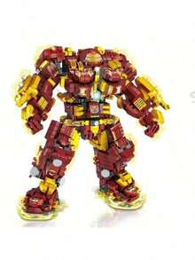 2-In-1 Transforming Robot Car Building Block Set, Transforming Robot And Vintage Car, Collector's Home Decor Toy, Car Enthusiast, Easter/Thanksgiving/Independence Day Gift, Collectible Action Figure, Posable Toy, Toy, Best Gift - Multicolor - View 5