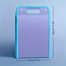 1 Portable Expanding File Folder Organizer - 13 Layers Large Capacity A4 File Storage Bag, Durable PP Plastic With Ergonomic Handle, Sky Blue & Pink Suitable For Office, Home Organization, Desktop File Organizer, Fashionable File Bag, Polypropylene Material - 粉色 - 查看 5