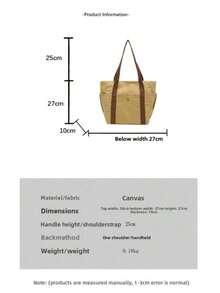 NYAYEO 1pc Personalized Tote Bag, Shoulder Bag, Casual Shopping Bag, Suitable Work, Travel, Multipurpose, Lightweight, Practical, Anniversary,, Vacation, Suitable Outdoor/Commute/Travel/School/Outing/Sports/Shopping/Daily Use SLV1 - 彩色 - 查看 8