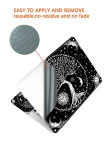 Adesivo de Caderno com Padrão Misterioso de Sol, Lua e Signos do Zodíaco, Resistente a Arranhões, À Prova d'Água, Skin Personalizada de Caderno Adequada para Laptops de 15" e 15.6" - 15 polegadas (38x27cm) - Visão 4