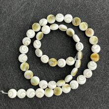 1 Strand 8/10mm Natural Freshwater Shell Conch Shell Round Threaded Beads Jewelry Making DIY Necklace Bracelet Earrings Accessories Wedding - Multicolor - View 12