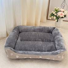 Cama para mascotas, adecuada para perros, gatos y otras pequeñas mascotas, suave, resistente a la suciedad, protege la piel del animal y es lavable. - Caqui - Ver 3