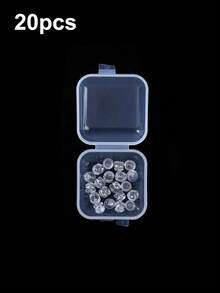 20/50个装硅胶耳钉后塞，透明安全锁扣式耳钉后塞，适用于重型耳环，无刺激低过敏性柔软透明耳钉替换装 - Earring Backs - 查看 13