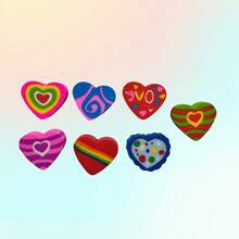 200/100/50pcs Love Eraser | Valentine's Day Eraser, 7 Styles Of Heart-Shaped, Synthetic Rubber Material, Pencil Eraser, Suitable For Classrooms, Valentine's Day Party Gifts, Family Learning Rewards - Love Donation - View 8