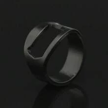 1pc Stainless Steel Ring Bottle Opener, Creative Portable Beverage Cap Removal Tool - Durable And Easy To Operate - Multicolor - View 12