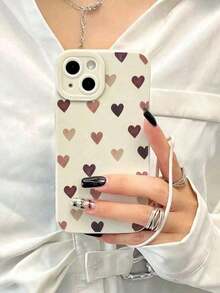1pc TPU Heart Painted Phone With Wrist Strap, Compatible With Series 11 12 13 14 15 16 Pro 17 17 Pro 17 Pro - 規格 - 查看 2