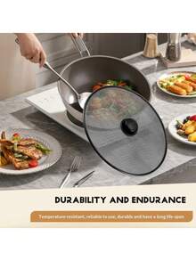 IMPORTEEK Tapa Protectora Contra Salpicaduras de Cocina Evita Salpicaduras de Aceite o Alimentos con Medidas de 33cm/29cm/25cm - 33cm - Ver 6