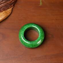 1pc Natural Agate Handmade Unisex Thumb Ring, Suitable For Men And Women, Daily Wear Or Holiday Celebration Gift - Green - View 10