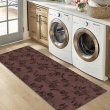 1pc Floor Mat/Rug (Rug, Carpet, Area Rug, Bath Mat, Bath Rug, Door Mat, Runners, Runner Rug), European Vintage - Aesthetic Floral Stripe Plant Elements - Hallway Runner Carpet, Bathroom, Kitchen, Entrance, Doorway, Corridor, Bedside, Living Room, Bedroom Etc.) + All Season Soft Washable Rug, Home Decor - Multicolor - View 8