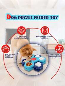 2/3/4 Tier Rotating Pet Dog Bowl, Cat Dog Multi-Layer Feeding Dish Interactive Puzzle Game Anti-Choke Bowl, Pet Supplies, Light Blue, Dark Blue, Ideal Dog Gift - 10ml - View 4