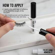 Pegamento para extensiones de pestañas en racimo, súper fuerte, sin látex, resistente al agua, adhesivo para extensiones de pestañas (10ml) - transparente - Ver 2