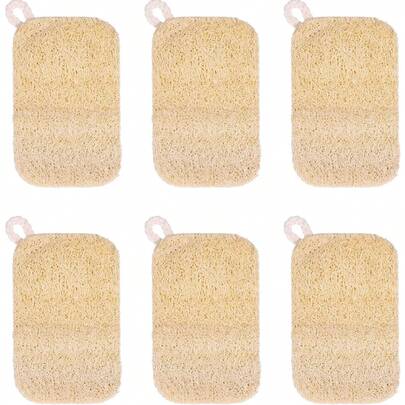 3pcs Natural Loofah Set, 100% Pure Natural Loofah Sponges, Suitable For Dish Washing