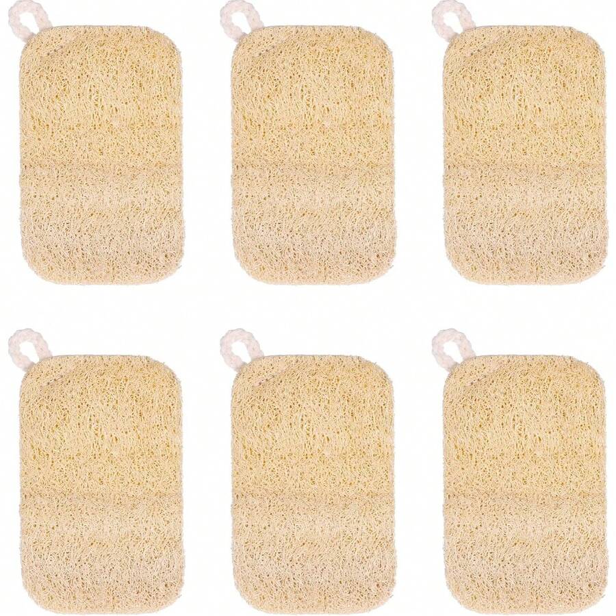 3件套天然丝瓜络套装，100%纯天然丝瓜络海绵，适用于洗碗 - 彩色 - 查看 1