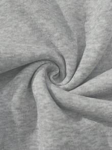 女士套头卫衣，常规版型长袖，鸭子印花 - 灰色 - 查看 10