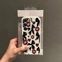 1个TPU材质时尚唇形、蝴蝶结、爱心图案手机壳，兼容三星A05s、A12、A13、A14、A14 4G、A15、A21s、A23、A25、A32、A32 5G、A34、A35、A50s、A51、A52、A53、A54、A55、A71、A72、A73、S10、S20 FE、S20 Ultra、S21 Ultra、S22、S22 Plus、S23、S24、红米10C、12C、Note 10、11、12、13、Pro Plus、Note 8、9 Pro，全方位保护软壳 - 白色 - 查看 1
