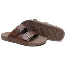 Birken-Style Genuine Leather Sandal With Anatomical Buckle BKFV - 棕色 - 查看 2