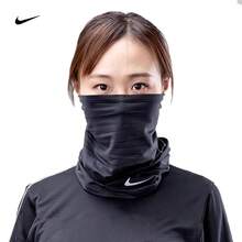 Nike Letter Logo Printed Breathable Outdoor Cycling Face Mask, Unisex Sports Neck Gaiter, Suitable For Spring, Autumn And Winter, Windproof And Warm AC3602-001 - Black - View 6