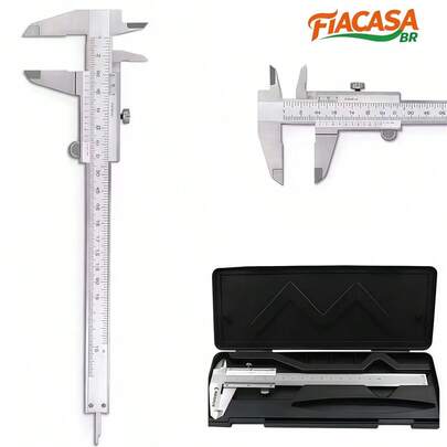 Paquímetro Analógico Profissional 150mm Inox com Estojo Protetor