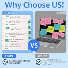 Adressbuch Kleines Taschenformat Hardcover mit Registerkarten, Telefon-Adressbuch 288+ Adressplatz für Internet Website Adresse Kontakte Passwort Organizer,Blume - Blume - Übersicht 3