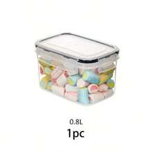 8-Piece Set Of 14L Sealed Food Container With Label And Pen - trong suốt - Xem 11