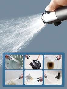 1个三模式手持式节水按摩SPA淋浴喷头，ABS材质，银色圆形可调节手持式三模式水力按摩喷雾淋浴喷头，适合家庭浴室使用，亦可作为节日礼物。 - 銀色-1支 - 查看 4