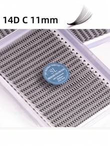 每盒800片，20排，超大容量托盘，蓬松3D/4D/5D/6D/8D/10D/2D俄式浓密预制睫毛簇，超快速嫁接，纤细纤长根部，进口韩国PBT纤维，超黑超柔软，C/D卷度，8-15mm预制睫毛簇，专业级 - C - 查看 41