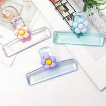 1pc/2pcs Transparent Bookmark Clips - Bookmark Clips, Loose-Leaf Clips, Reading Accessories Clips, Magnetic Clips, Refrigerator Clips, Food Clips, A4 Loose-Leaf Clips, Office And Home Kitchen Food Clips, Convenient For Fixing Documents - Multicolor - View 8