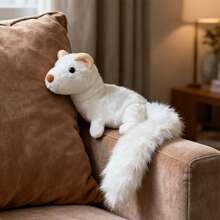 fgofoc Muñeco de peluche interactivo con chillido para entrenamiento de mascotas, adecuado para todas las razas de perros, material de doble capa con chirrido, aplicable para gatos y perros - Blanco - Ver 3