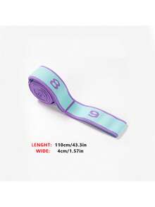 1件装多功能阻力带训练瑜伽辅助拉伸带弹力带，适用于初学者成人锻炼、舞蹈、普拉提 - 彩色 - 查看 9