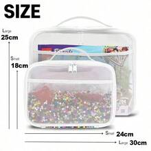 Bolsa de almacenamiento con cremallera de PVC para bloques de construcción, juguetes, arcilla, caja de almacenamiento de juegos de mesa - Multicolor - Ver 9