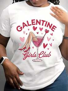 Galentine Girls Club T-Shirt - Women's Valentine's Day Party Shirt With Cocktail And Hearts Design, Fun Gift For Galentine's Day CelebrationSummer 2026 Regular Fit, Hand Washable Or Machine Washable, Casual Style, Short-Sleeved Printed, Breathable, Moisture-Wicking And Soft, Suitable As A Birthday Gift, Christmas Gift, Halloween Gift For Both Men And Women, Or A Commemorative T-Shirt For Friends And Loved Ones. - trắng - Xem 13